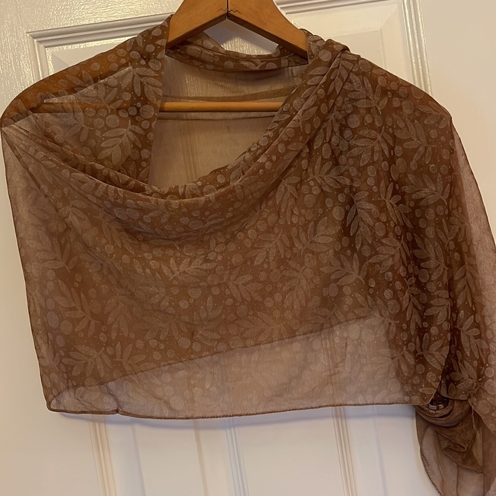 Infinity scarf. Earth tones. Soft , silky fabric